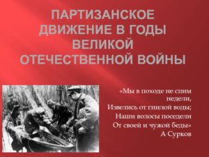 Партизанская война 1941-1945 годов